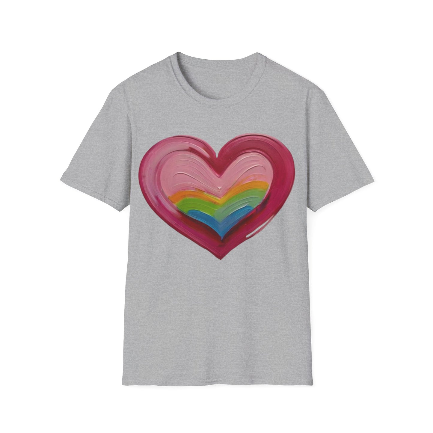 Pink Painted Love Heart - Unisex T-Shirt