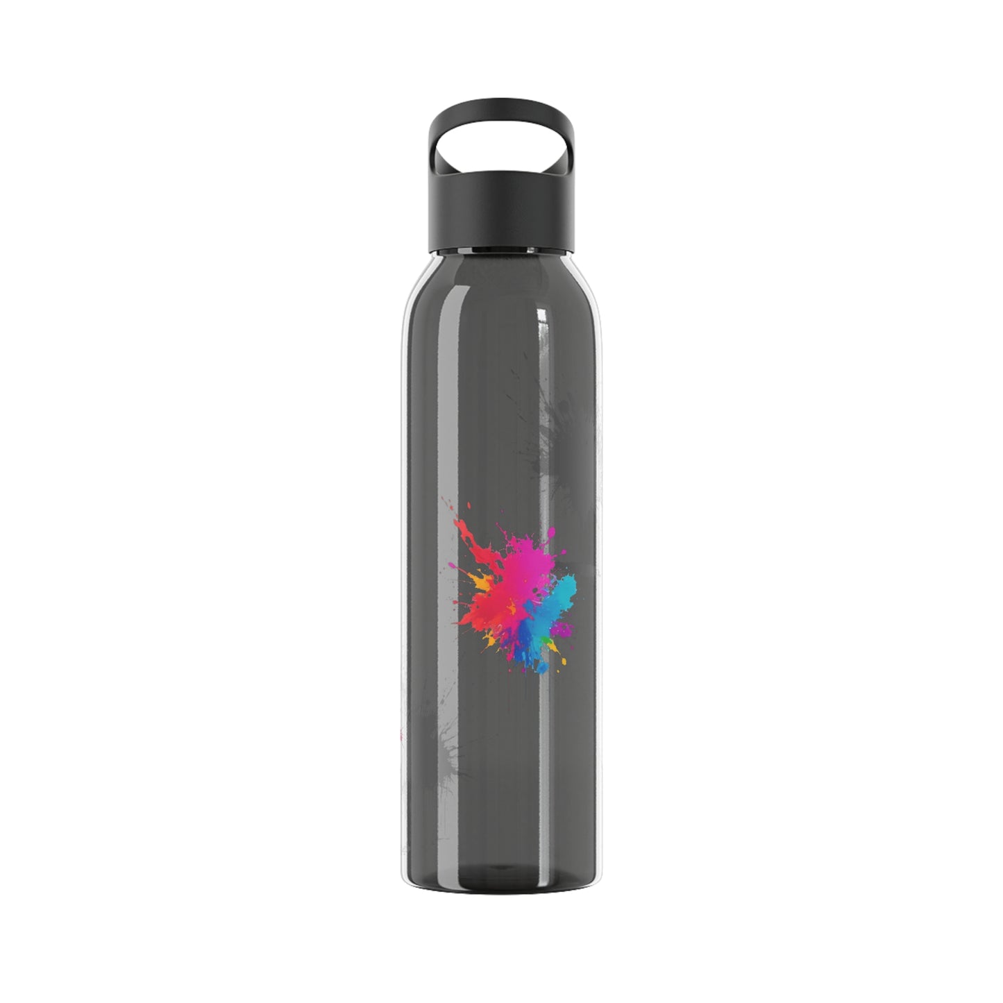 Colourful Paint Splatter - Sky Water Bottle