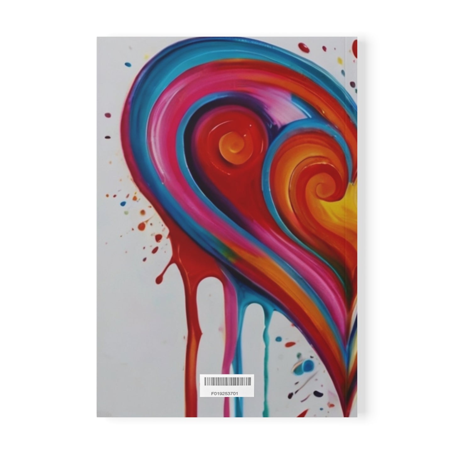 Messy Colourful Duo Love Hearts - Softcover Notebook, A5