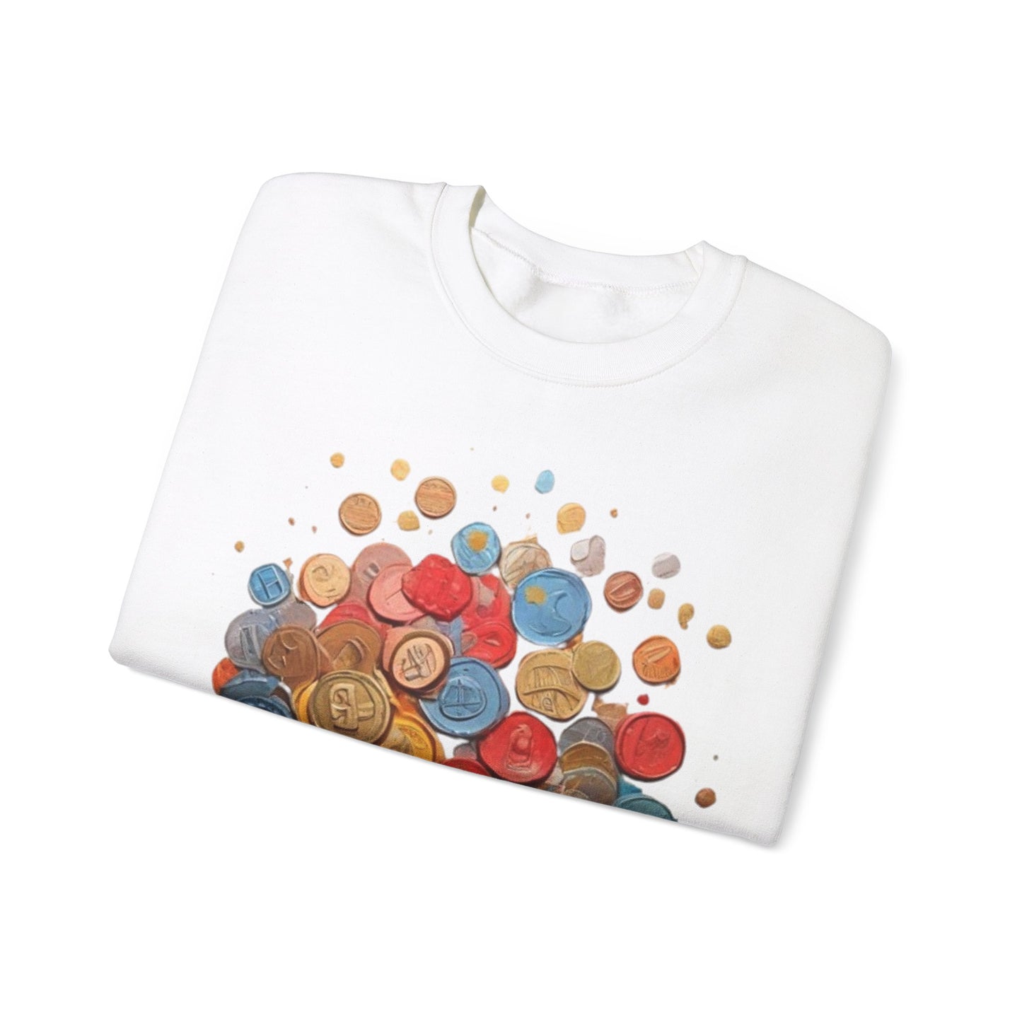 Colourful Coins - Unisex Crewneck Sweatshirt