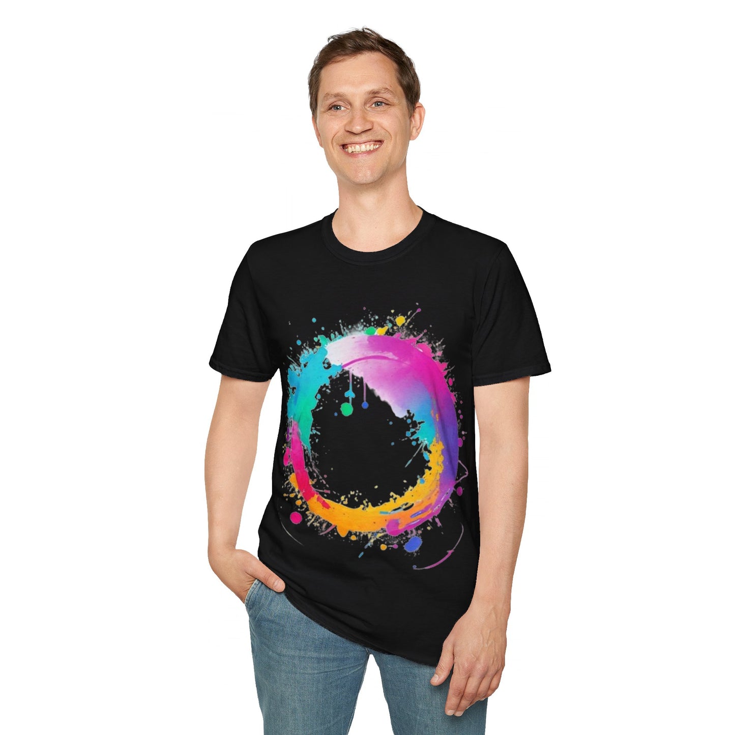 Messy Colourful Circle - Unisex T-Shirt