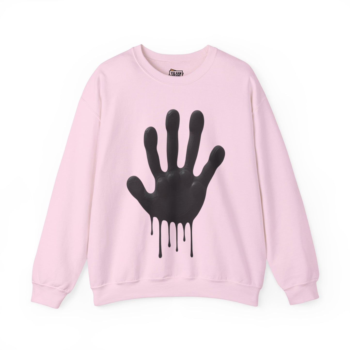 Black Hand Print - Unisex Crewneck Sweatshirt