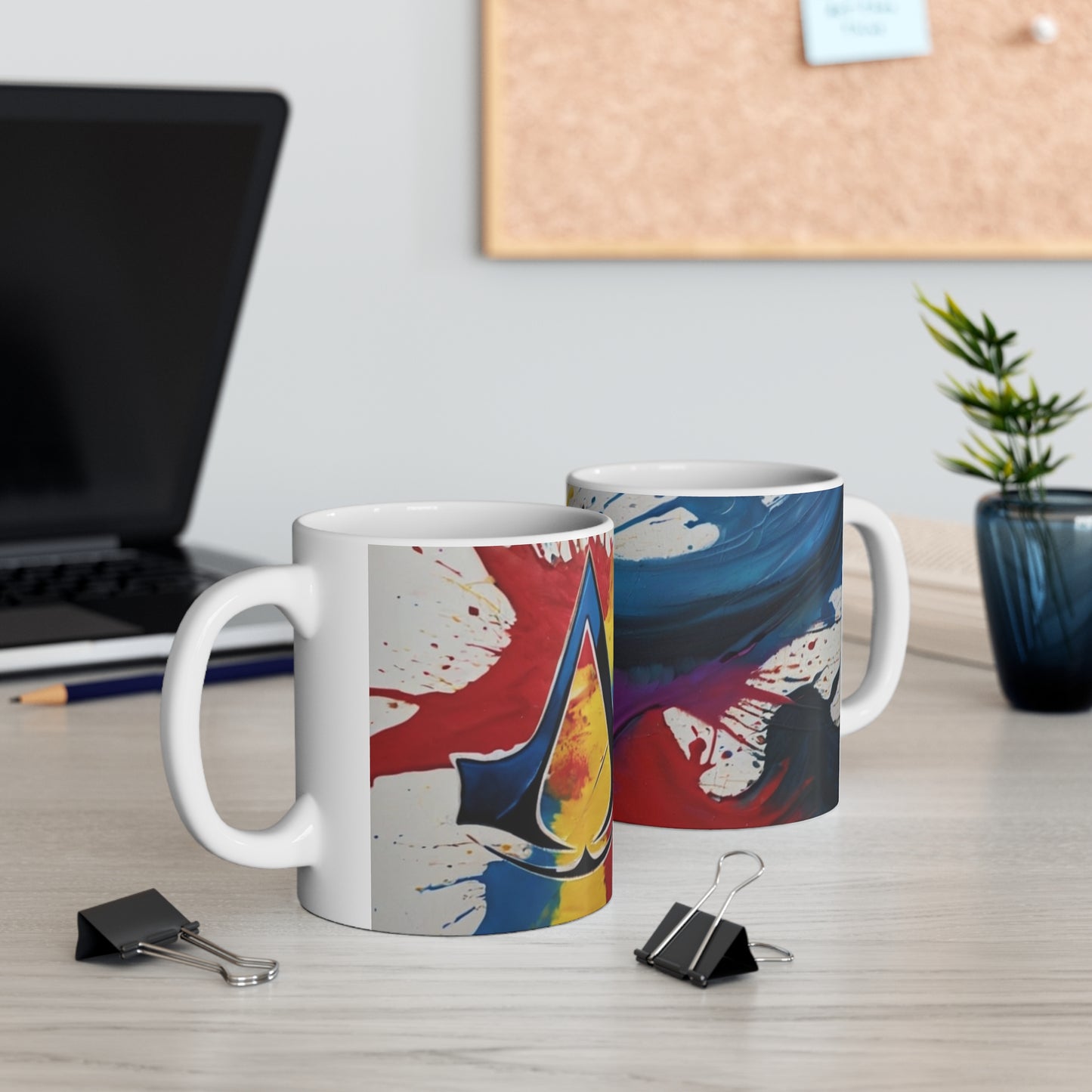 Assassin's Creed Logo Symbol, Messy Paint Splatter Mug - Ceramic Coffee Mug 11oz
