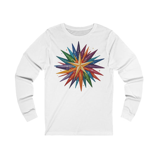 Multicoloured Star - Unisex Long Sleeve T-Shirt