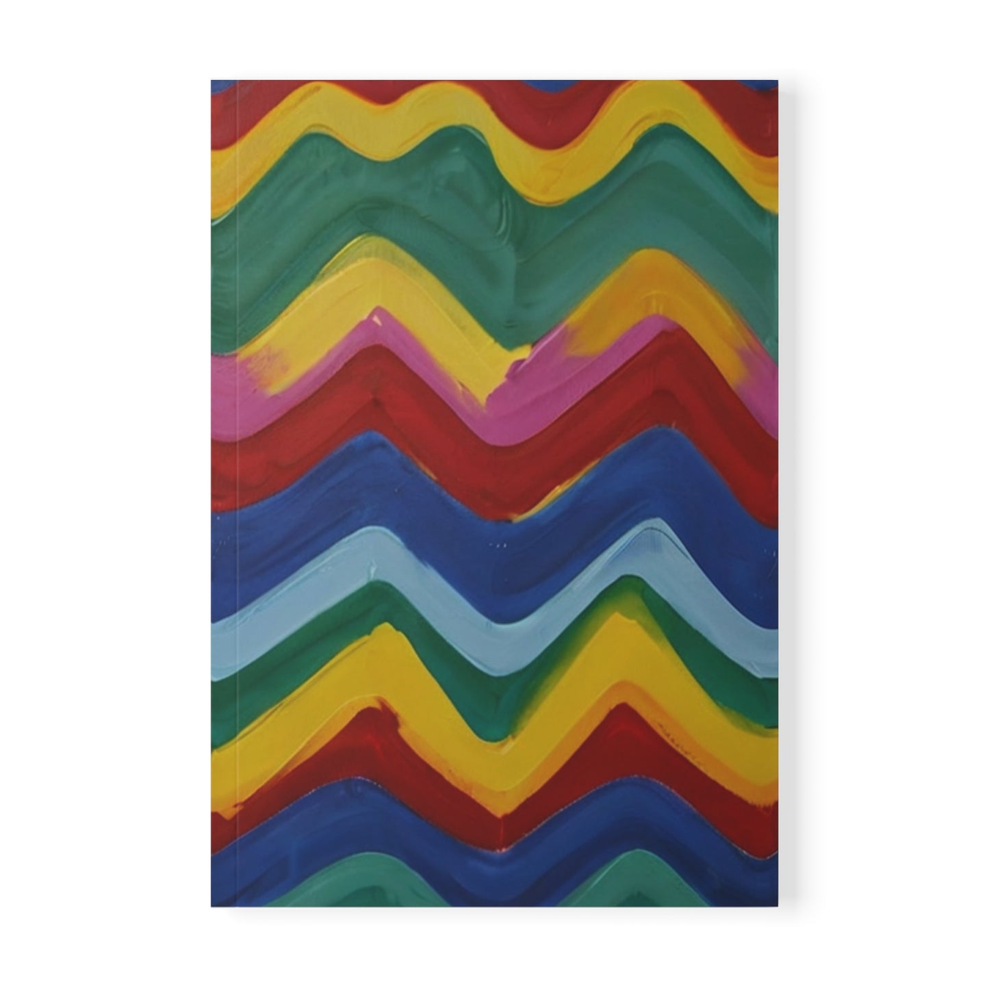 Multicoloured Paint Zigzags - Softcover Notebook, A5