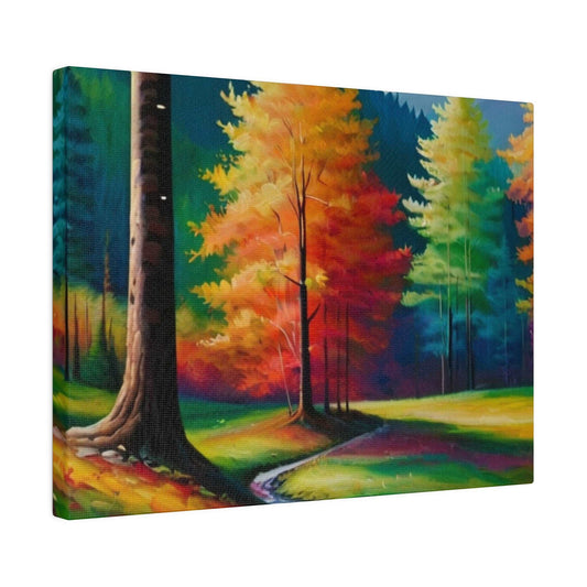 Autumn Valley Forest Canvas - Matte Canvas, Stretched, 0.75"