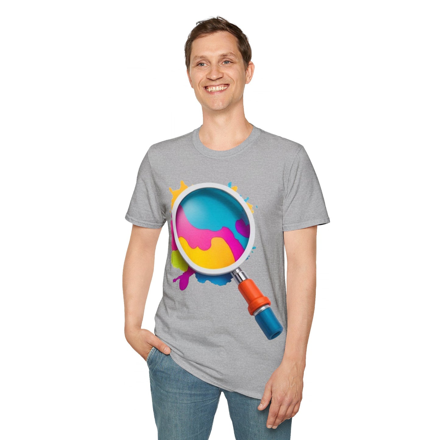 Colourful Magnifying Glass - Unisex T-Shirt