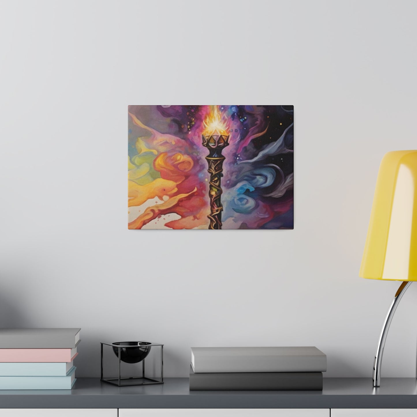 Colourful Torch - Matte Canvas, Stretched, 0.75"