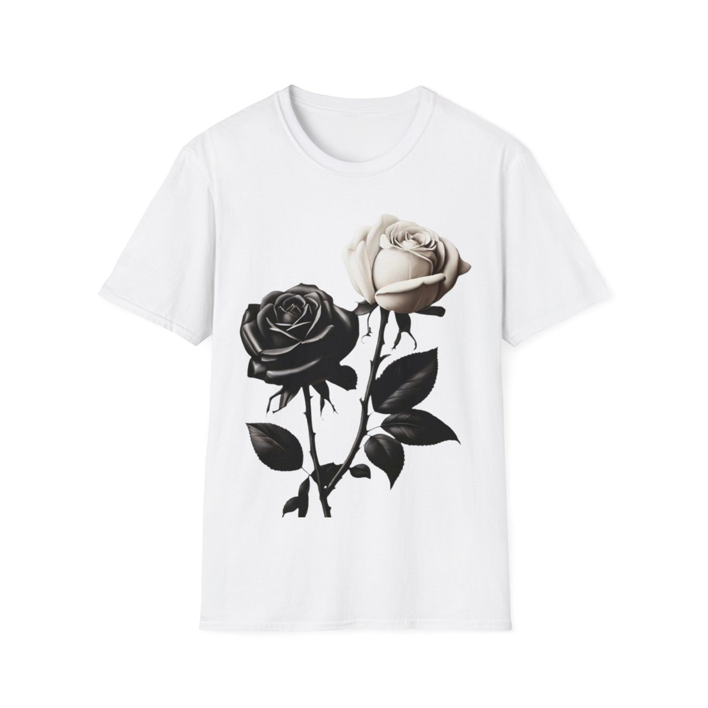 Black and White Rose - Unisex T-Shirt