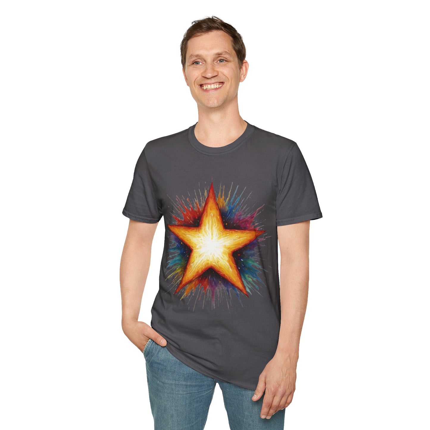 Burning Golden Star - Unisex T-Shirt