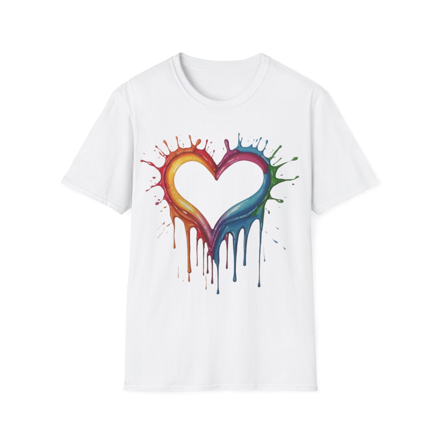 Messy Melting Love Heart - Unisex T-Shirt