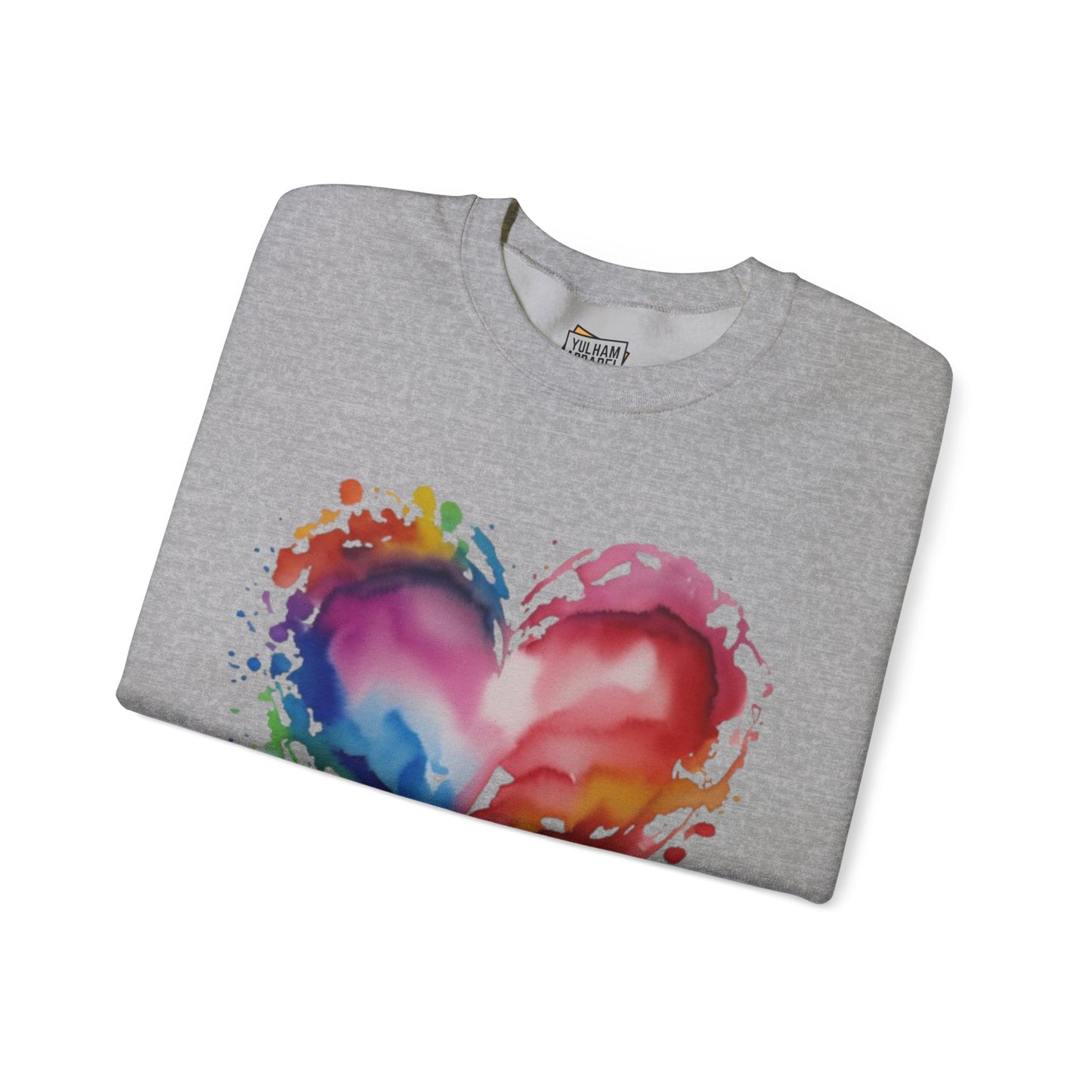 Watercolour Love Heart Duo - Unisex Crewneck Sweatshirt