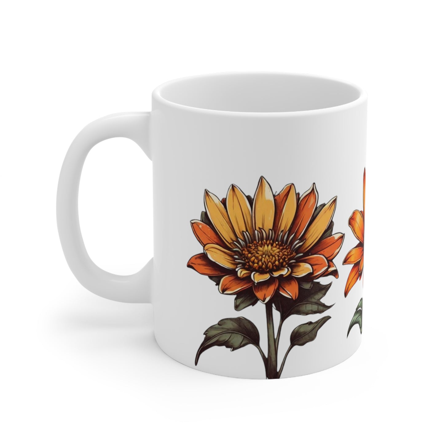 South African (Gazania) Daisy Flower Mug - Ceramic Coffee Mug 11oz
