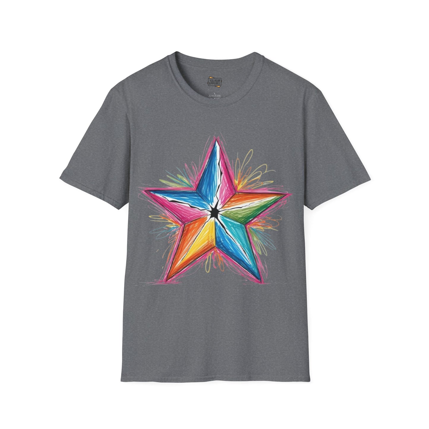 Vibrant Coloured Messy Star - Unisex T-Shirt