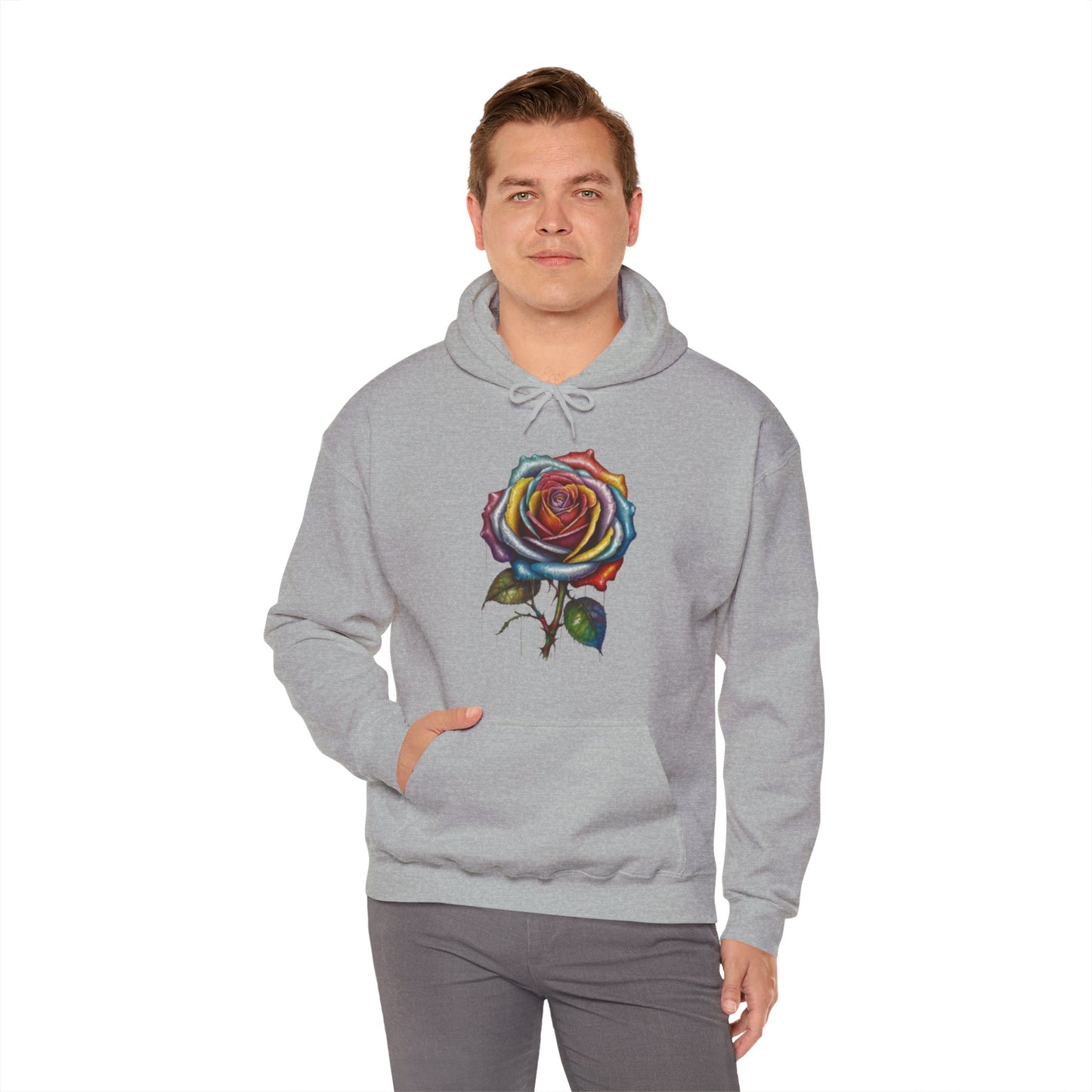 Messy Multicoloured Rose - Unisex Hooded Sweatshirt