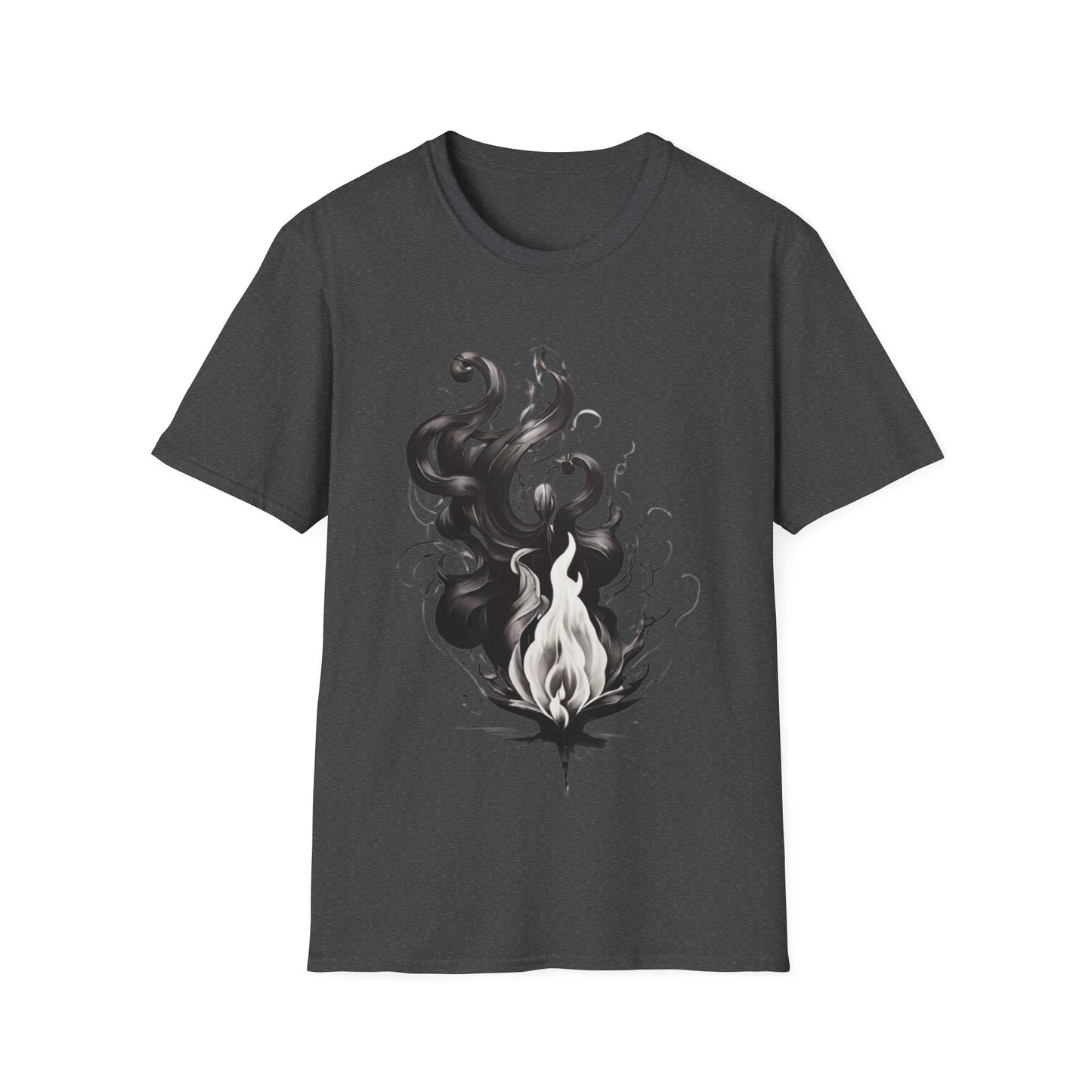 Black and White Flame - Unisex T-Shirt