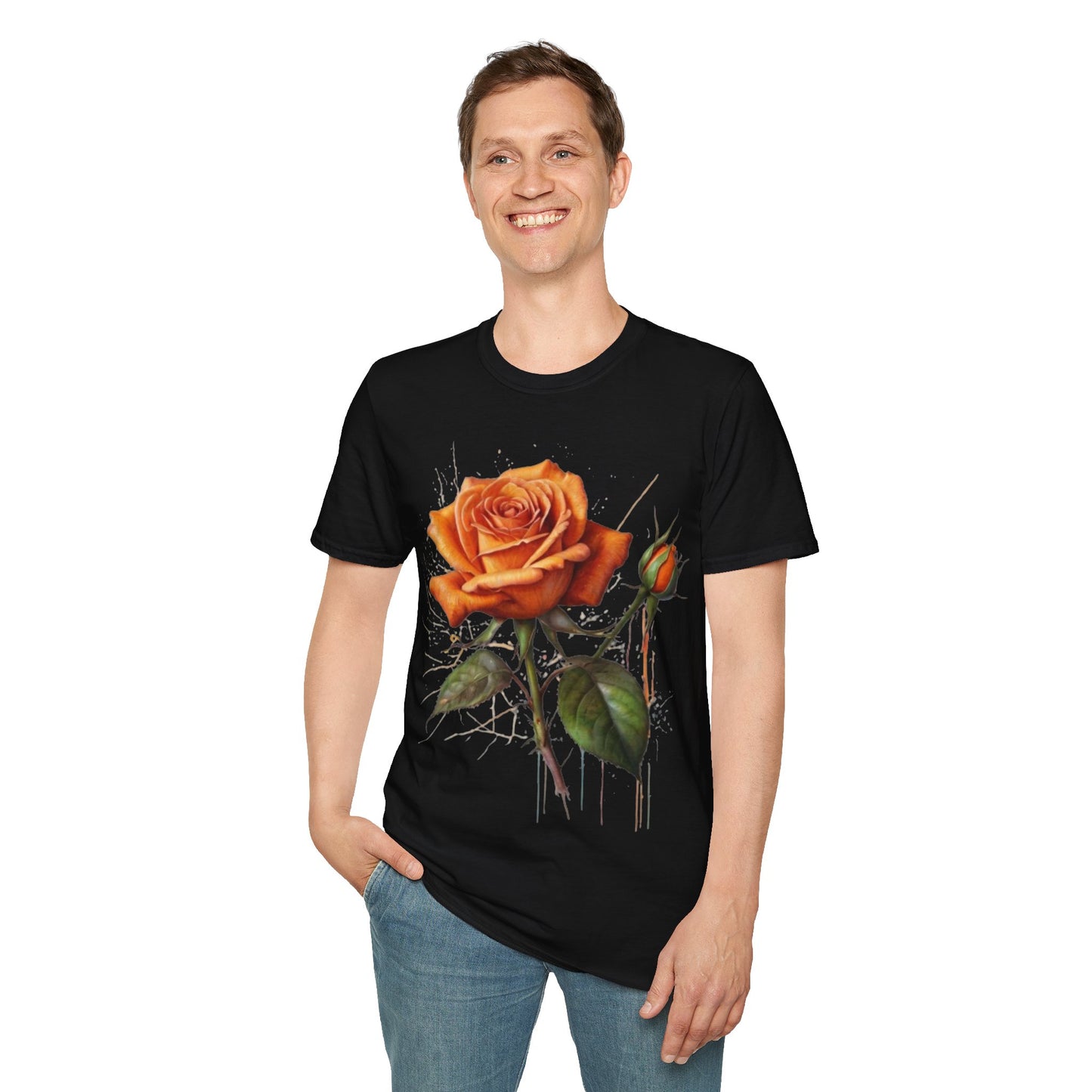 Messy Orange Rose - Unisex T-Shirt