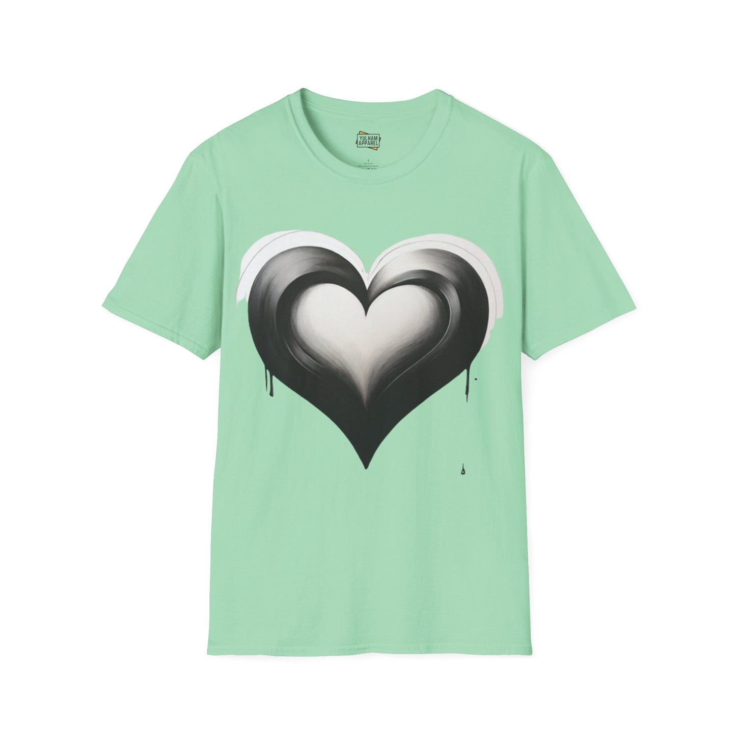 Black and White Heart - Unisex T-Shirt