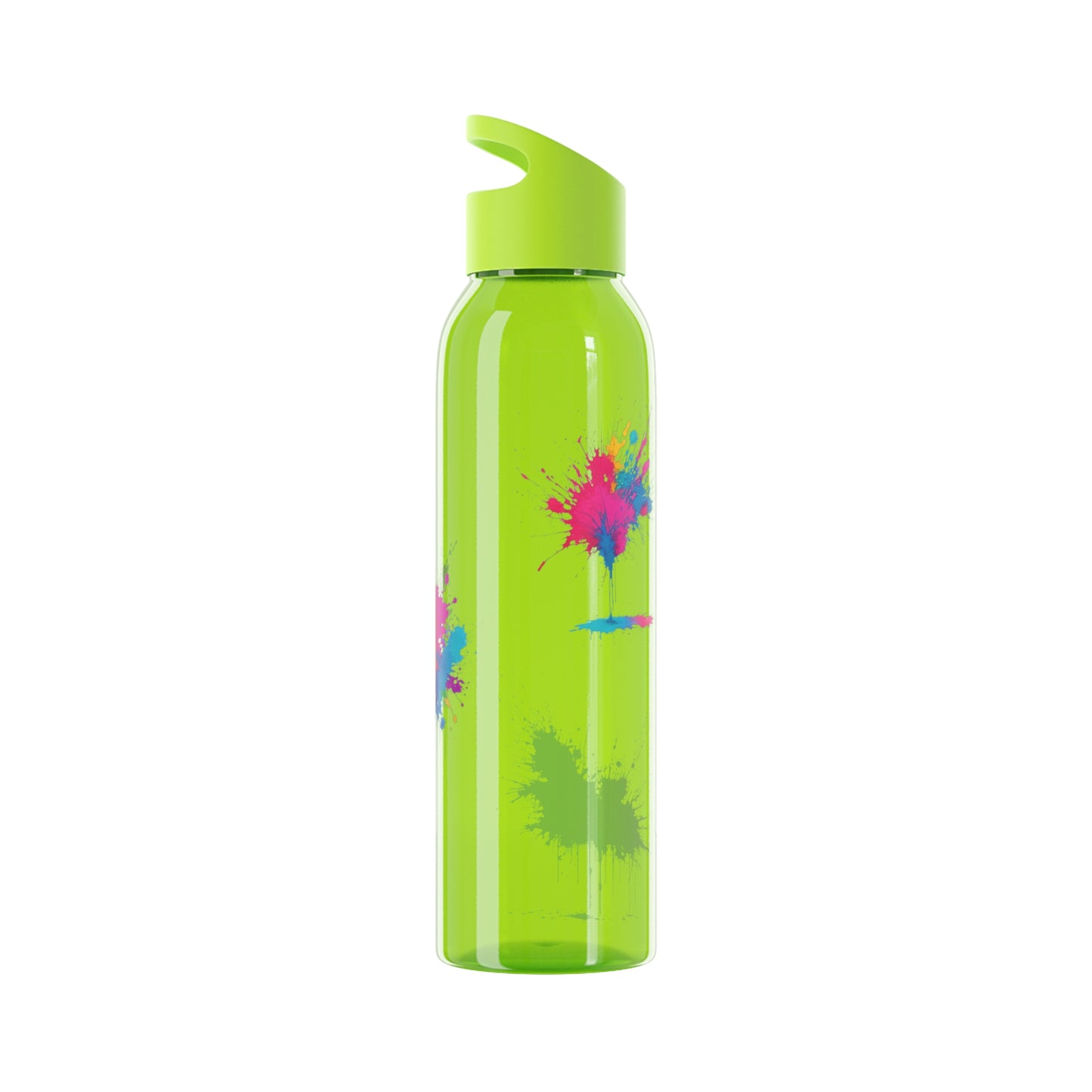 Colourful Paint Splatter - Sky Water Bottle