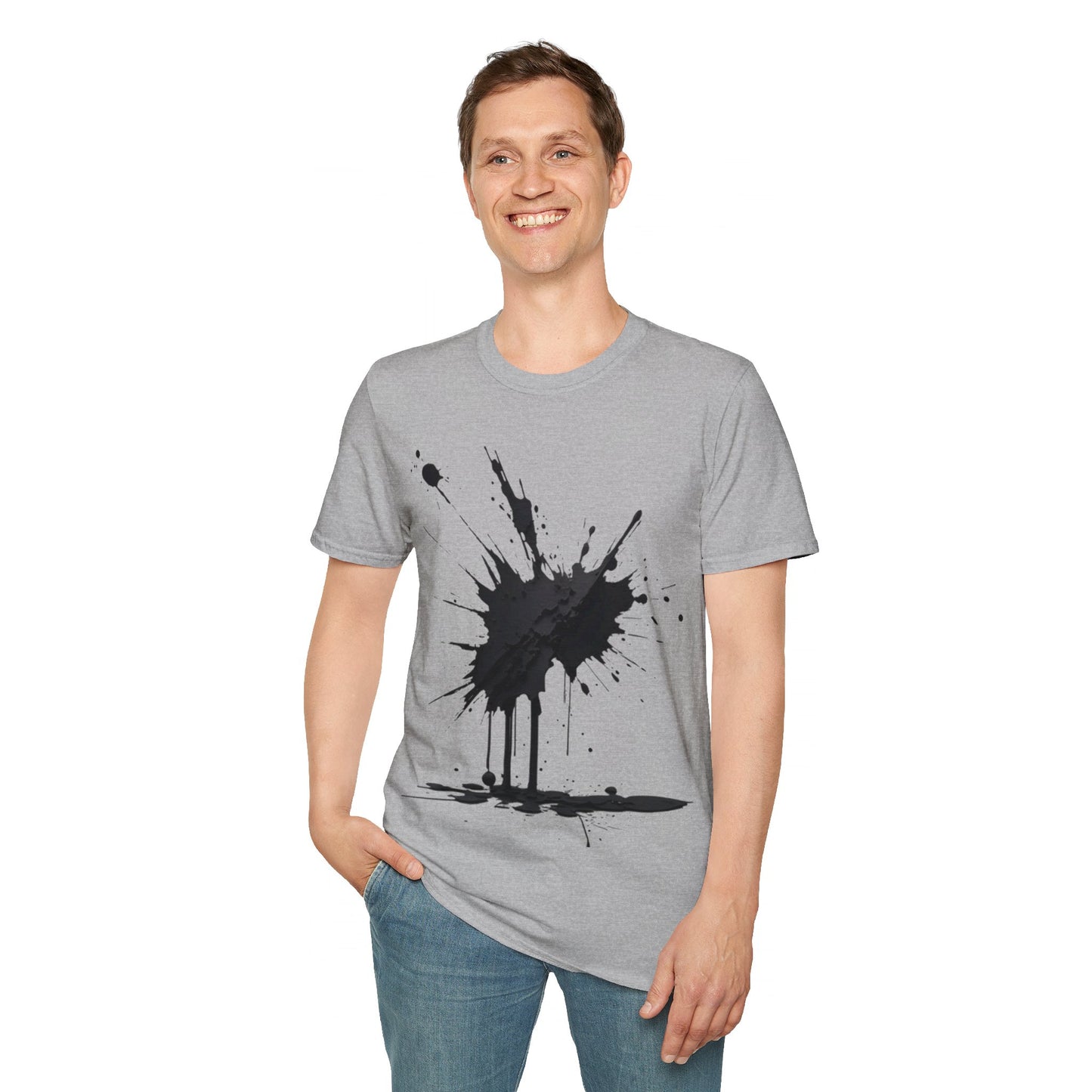 Black Paint Splatter - Unisex T-Shirt