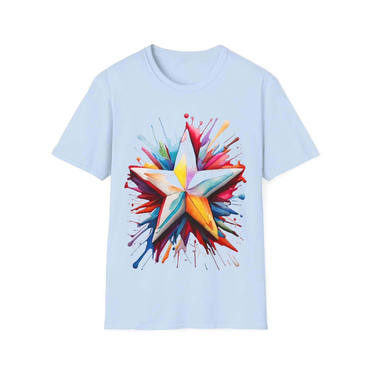 Messy Colourful Star - Unisex T-Shirt