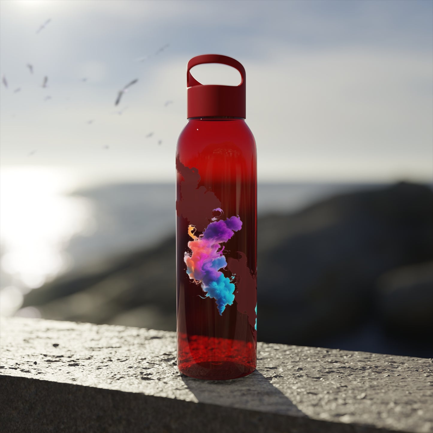 Colourful Smoke - Sky Water Bottle