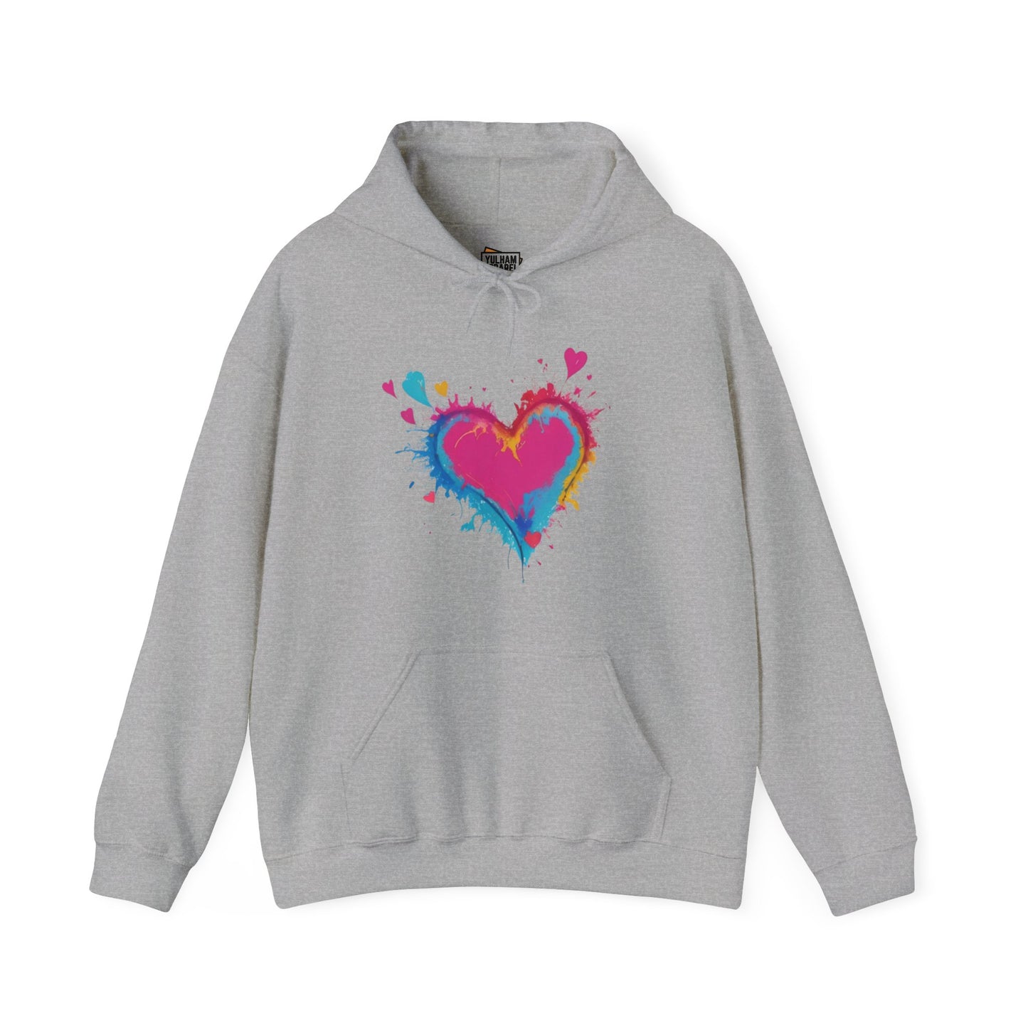 Colourful Love Heart - Unisex Hooded Sweatshirt