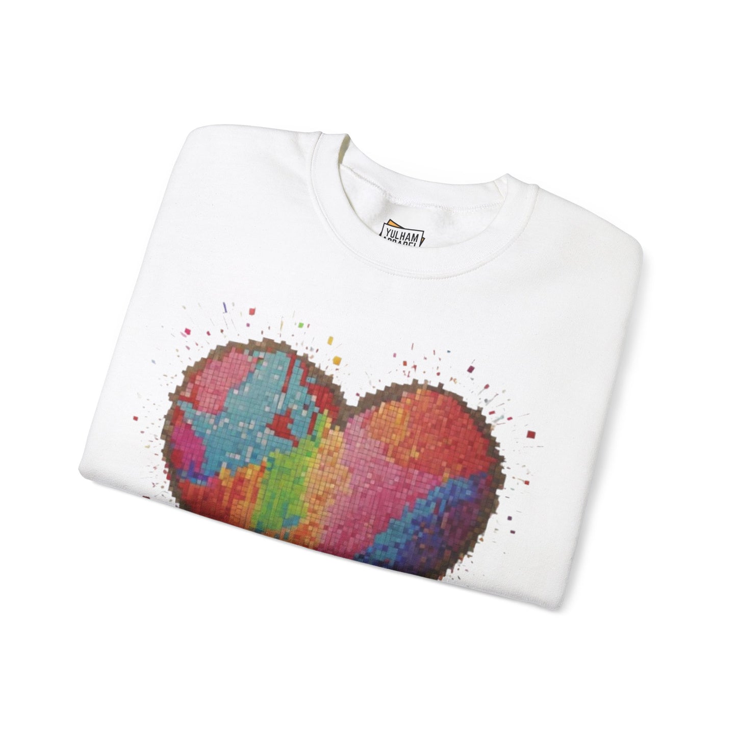 Pixelated Love Heart - Unisex Crewneck Sweatshirt