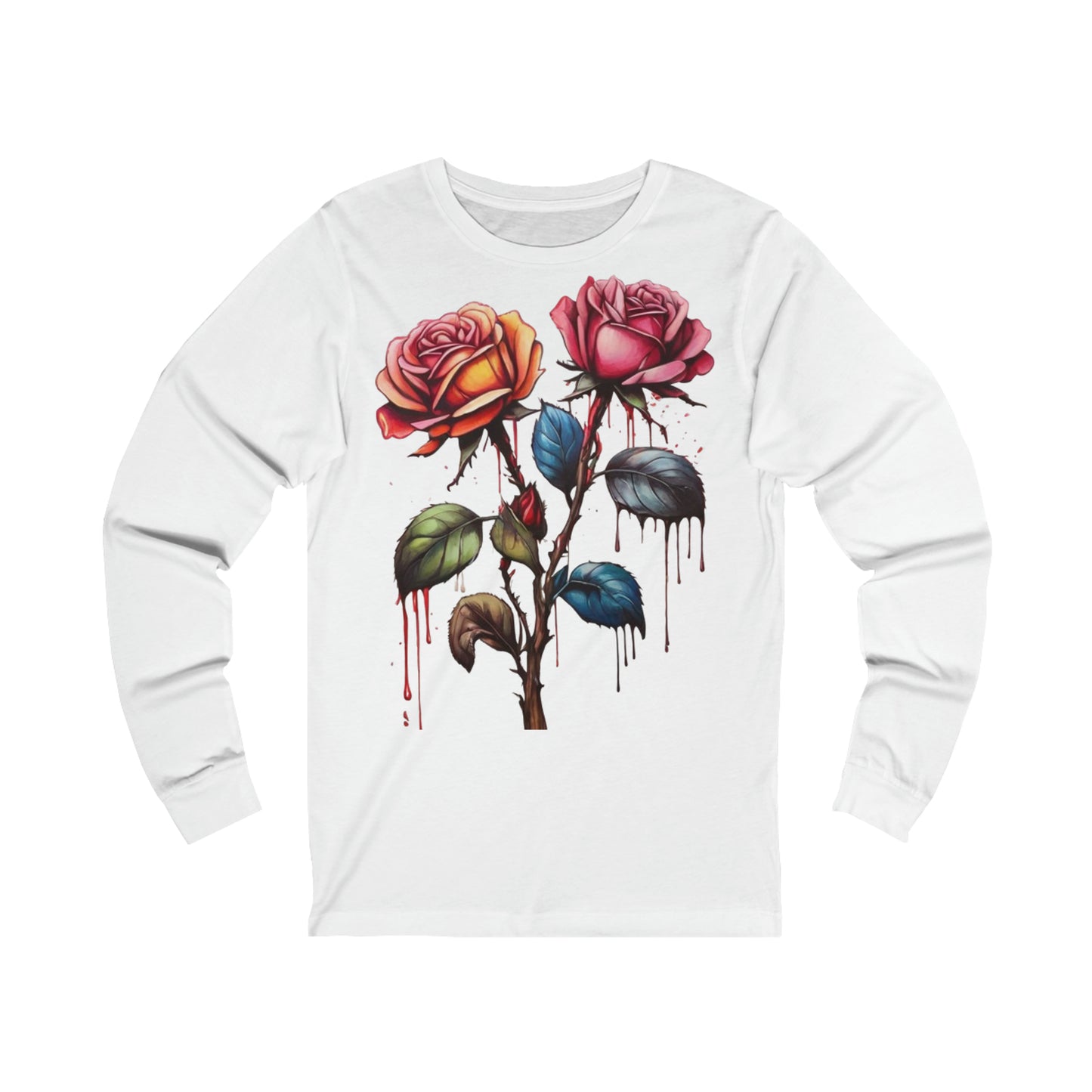Colourful Rose Duo - Unisex Long Sleeve T-Shirt
