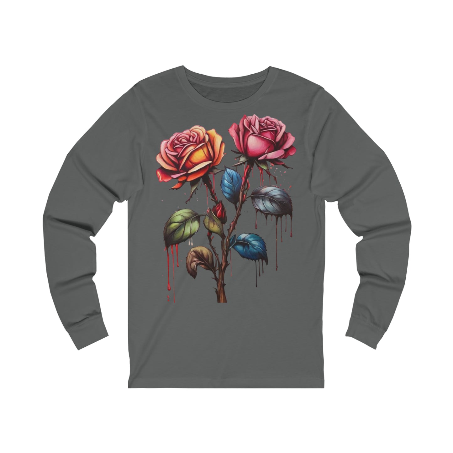 Colourful Rose Duo - Unisex Long Sleeve T-Shirt