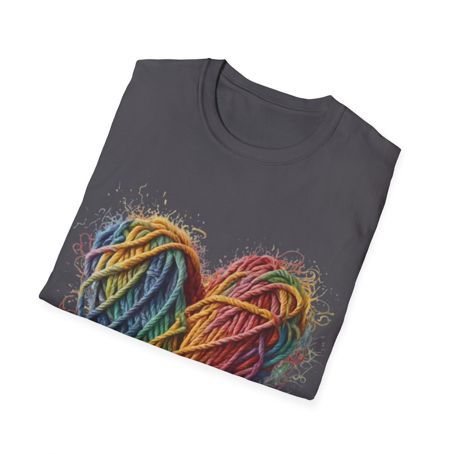 Multicoloured Ropes Love Heart - Unisex T-Shirt