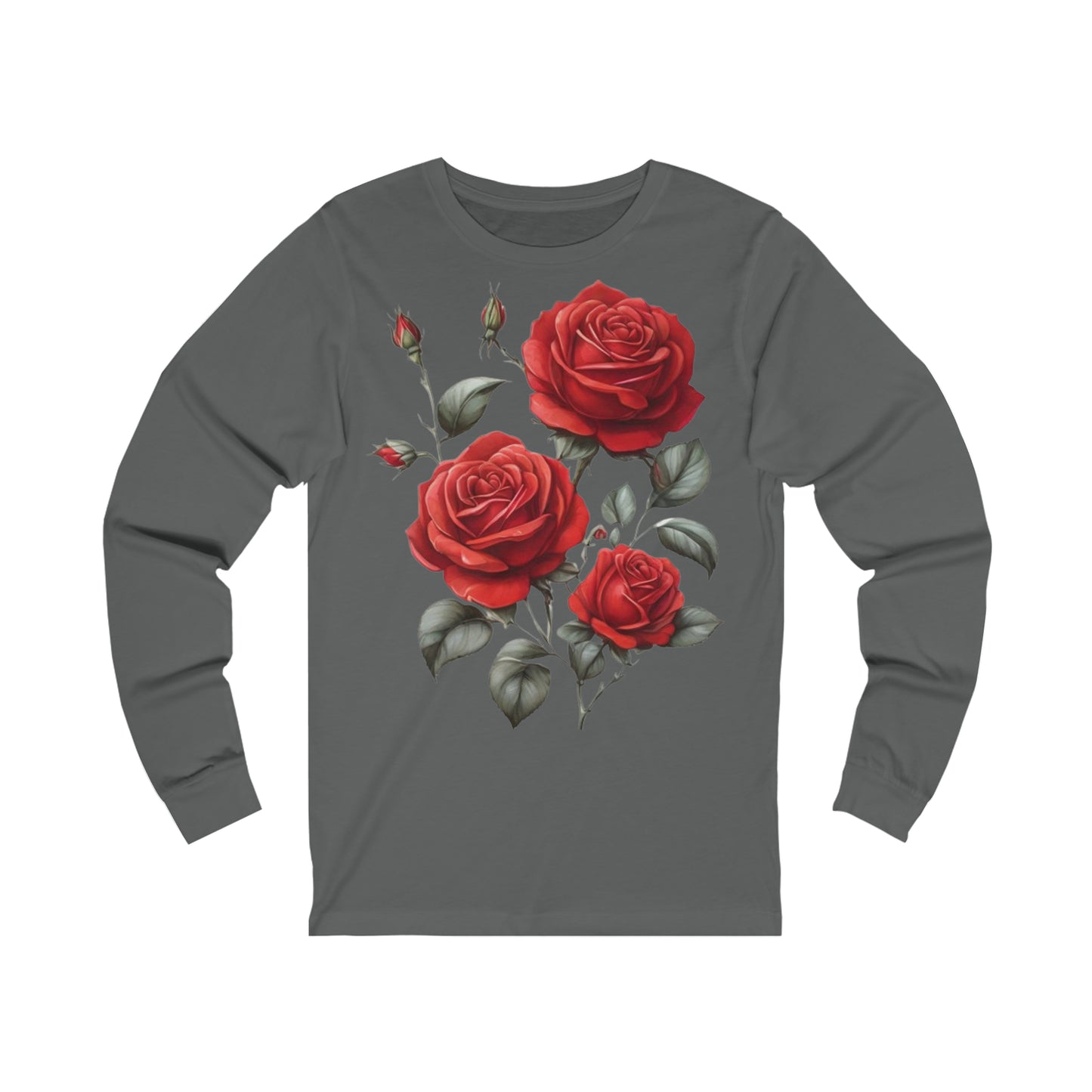 Three Red Roses - Unisex Long Sleeve T-Shirt