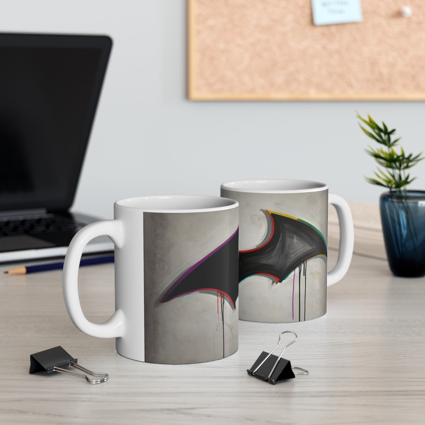 Dripping Bat Signal Mug - Ceramic Coffee Mug 11oz