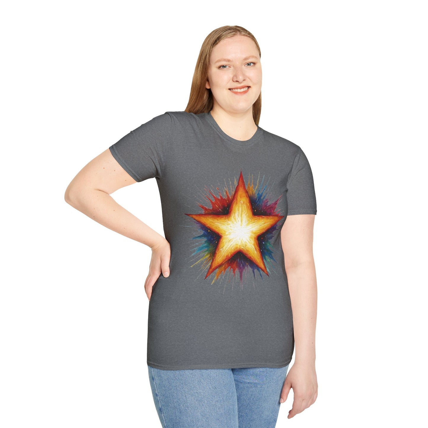 Burning Golden Star - Unisex T-Shirt