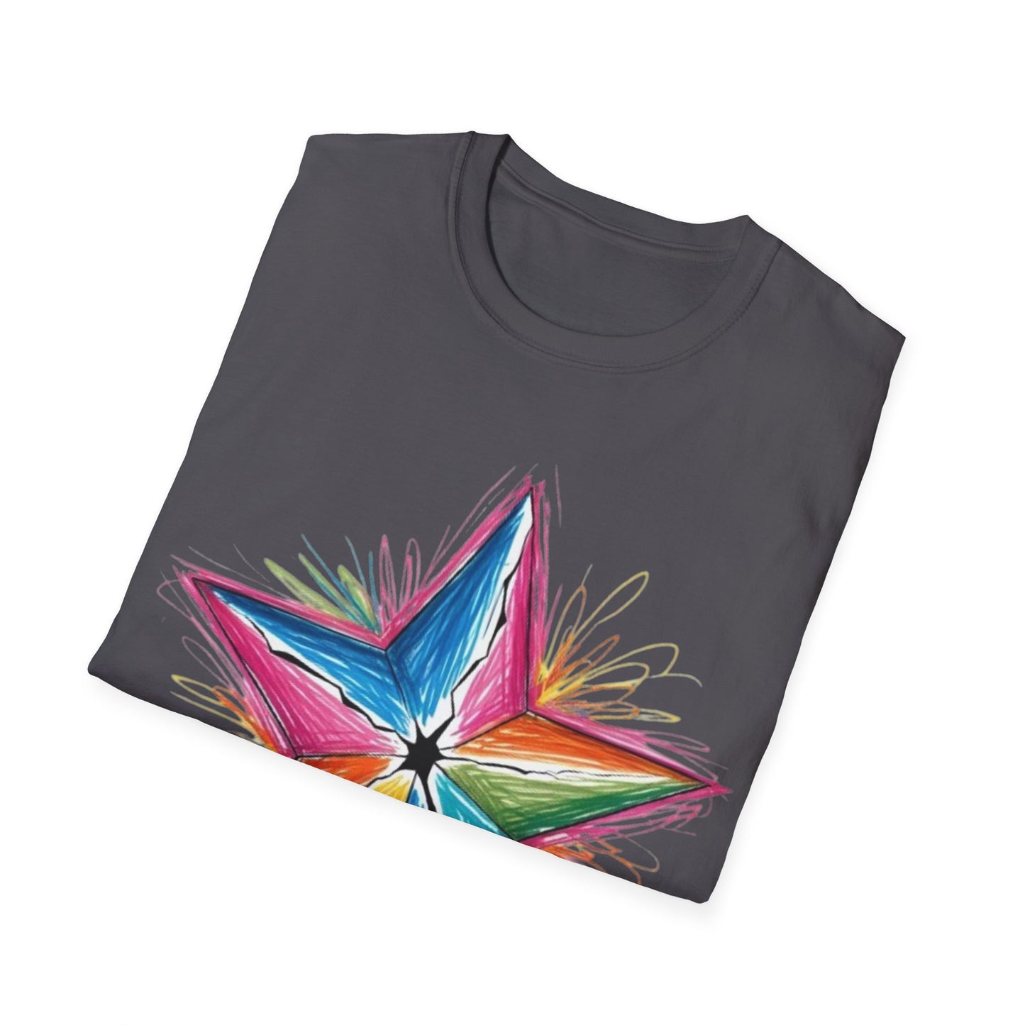 Vibrant Coloured Messy Star - Unisex T-Shirt