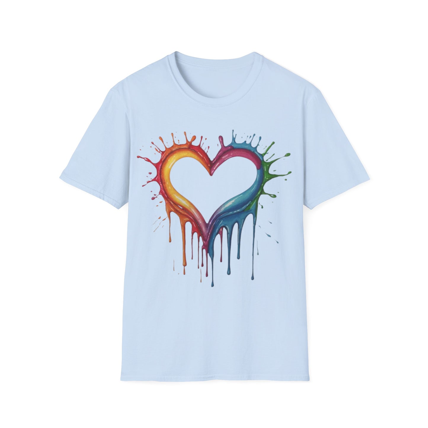 Messy Melting Love Heart - Unisex T-Shirt