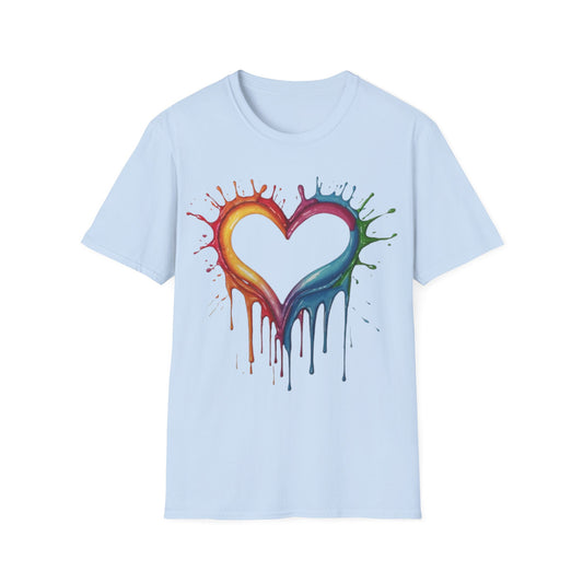 Messy Melting Love Heart - Unisex T-Shirt