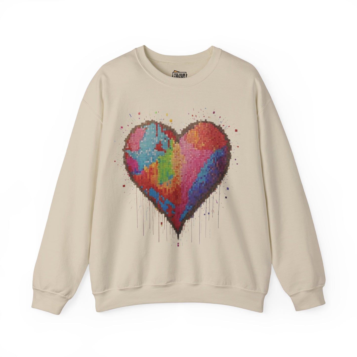 Pixelated Love Heart - Unisex Crewneck Sweatshirt