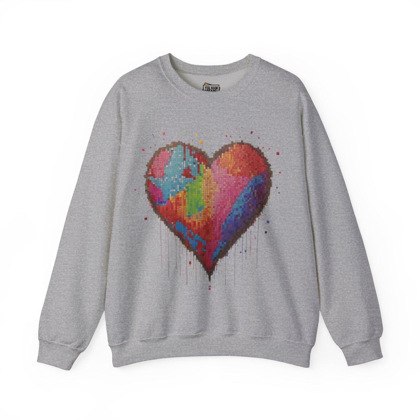 Pixelated Love Heart - Unisex Crewneck Sweatshirt