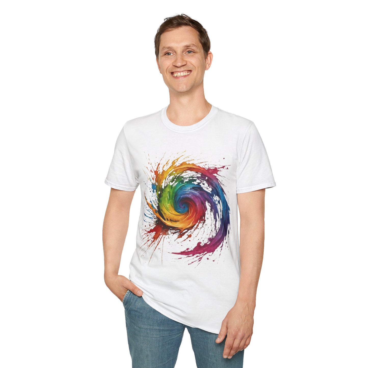 Colourful Messy Swirly Pattern - Unisex T-Shirt