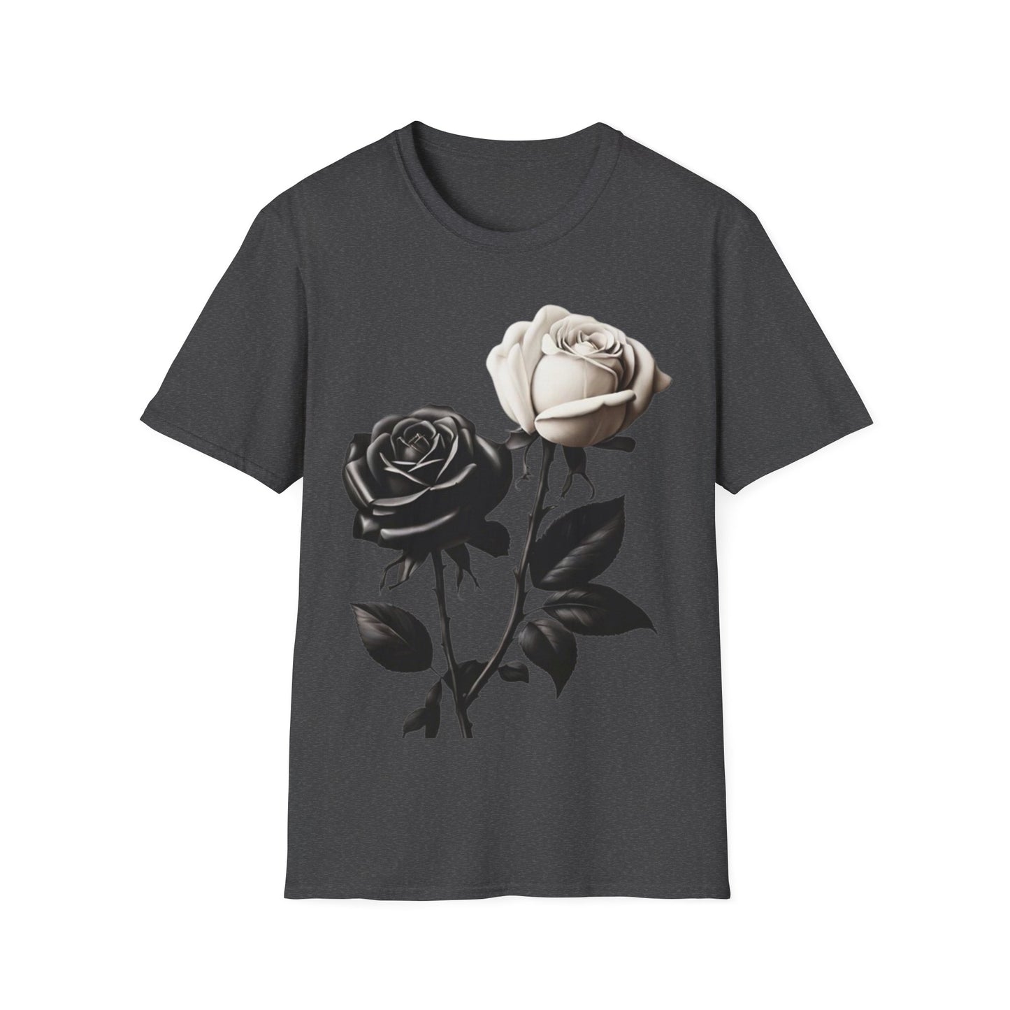 Black and White Rose - Unisex T-Shirt