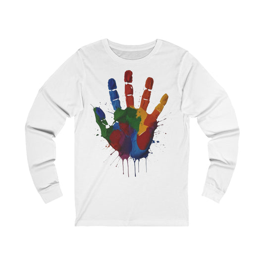 Colourful Messy Fingerprint - Unisex Long Sleeve T-Shirt