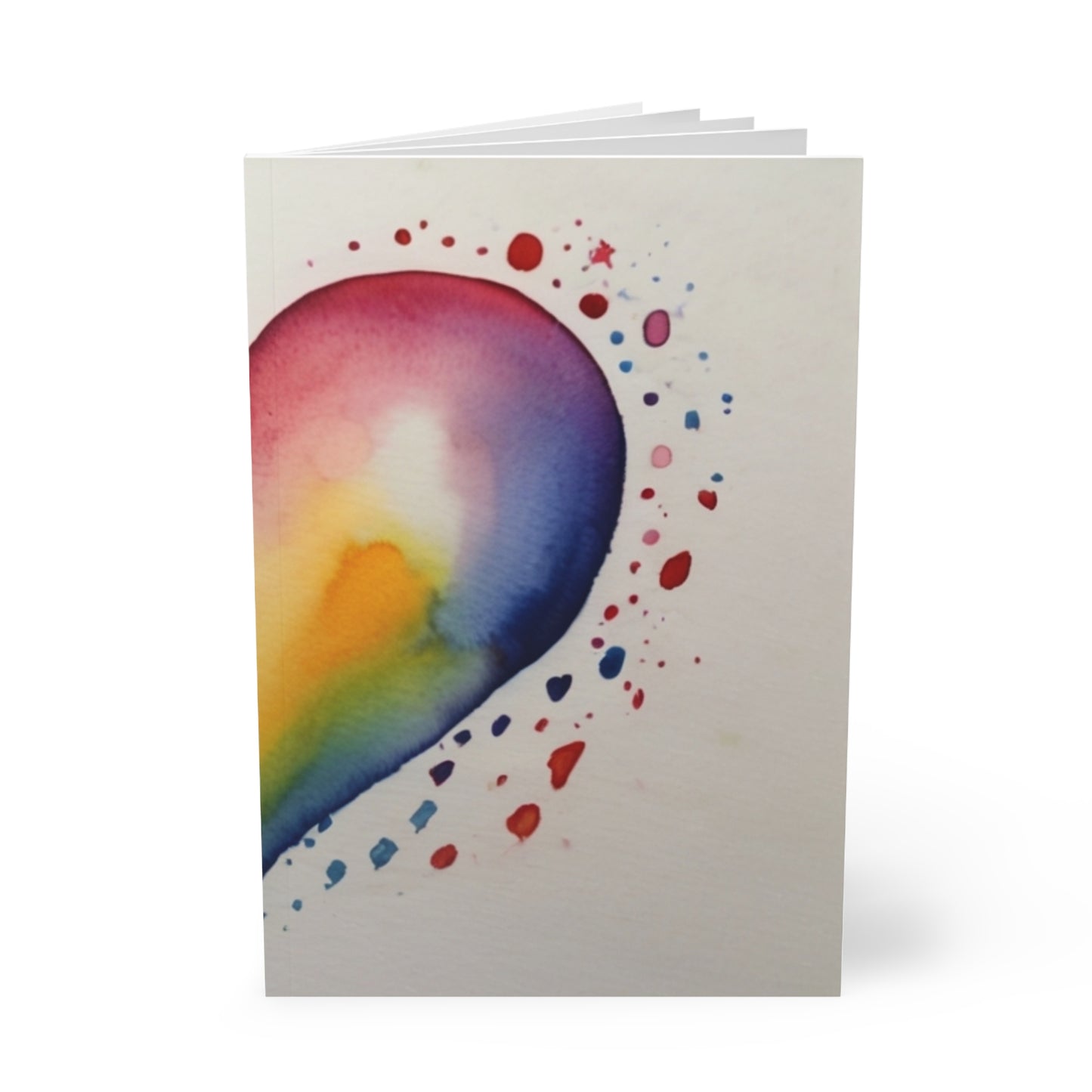 Watercolour Love Heart - Softcover Notebook, A5