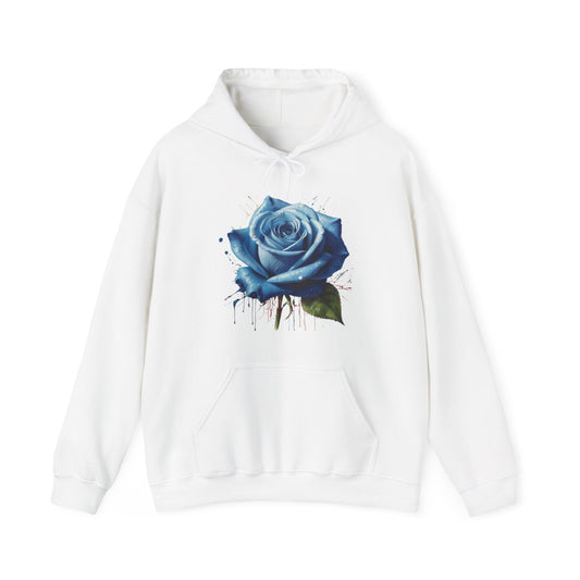 Blue Messy Rose - Unisex Hooded Sweatshirt