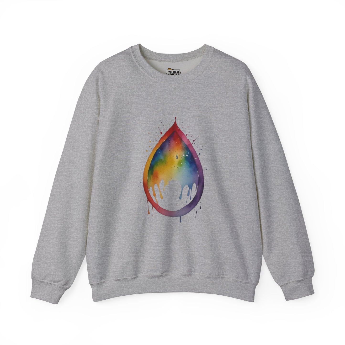 Colourful Watercolour Raindrop - Unisex Crewneck Sweatshirt