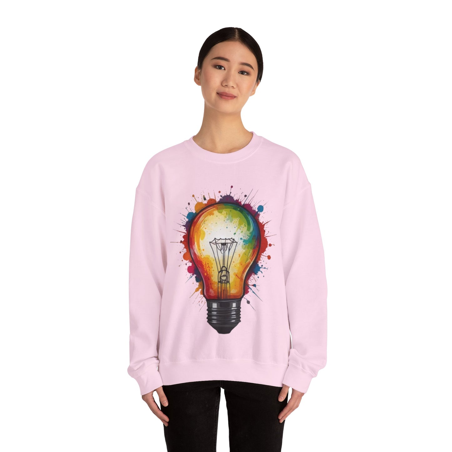 Colourful Lightbulb - Unisex Crewneck Sweatshirt