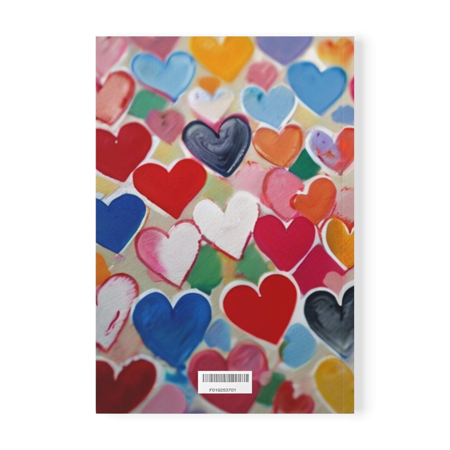 Small Colourful Love Hearts - Softcover Notebook, A5