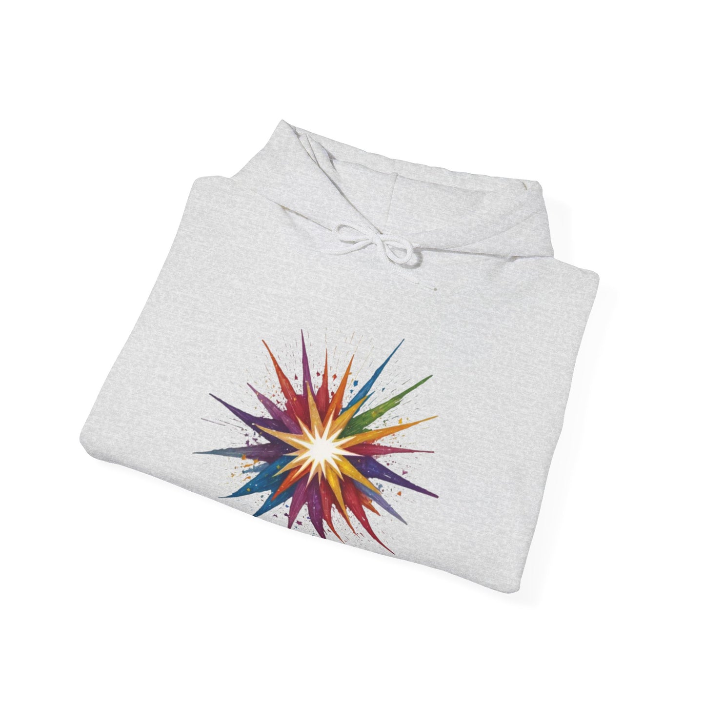 Colourful Exploding Star - Unisex Hooded Sweatshirt