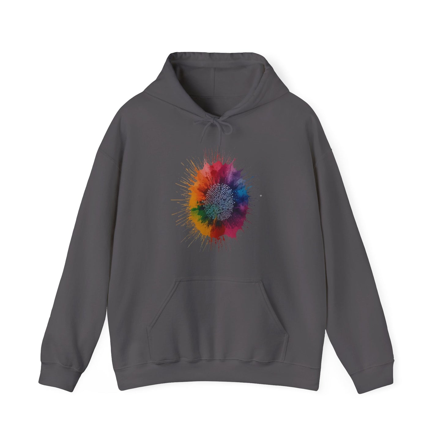 Colourful Messy Fingerprint - Unisex Hooded Sweatshirt