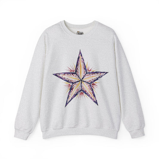 Colourful Purple Star - Unisex Crewneck Sweatshirt